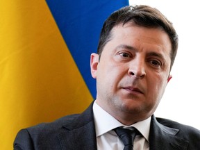 Ukrainian President Volodymyr Zelenskyy during the Munich Security Conference in Germany on Feb. 19, 2022.