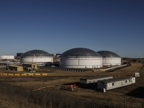 TC Energy Corp.'s oil storage tanks in Hardisty, Alta.