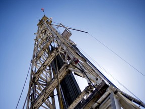 A Chesapeake Energy Corp. natural gas rig in the North Texas Barnett Shale bed rock deposit.