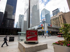 TD Bank, CIBC and Bank of Montreal are seen in the financial district as the provincial phase 2 of reopening from the coronavirus disease (COVID-19) restrictions begins in Toronto, Ontario, Canada June 24, 2020.