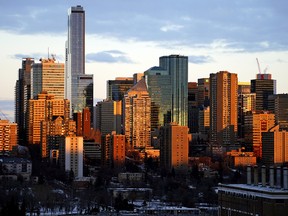 The downtown Edmonton skyline.