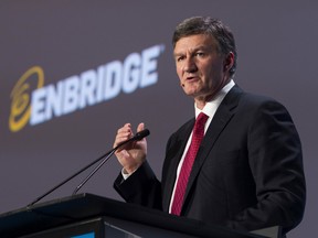 Al Monaco, president and chief executive officer of Enbridge Inc., speaks during the 2015 IHS CERAWeek conference in Houston, Texas.