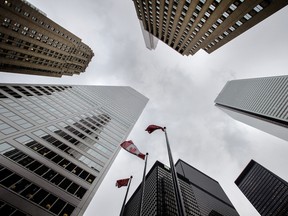 Bank towers in Toronto's financial district.