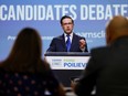 Conservative Party of Canada leadership hopeful Pierre Poilievre takes part in a debate at the Canada Strong and Free Networking Conference in Ottawa, May 5.