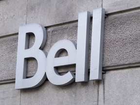 The Bell Canada logo is seen Tuesday, June 21, 2016 in Montreal.