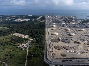 The Petroleos Mexicanos (PEMEX) Dos Bocas Refinery under construction in Paraiso, Tabasco state, Mexico in September 2021.