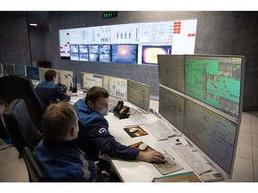 Masked workers in a control room at the Cherepovets Steel Mill, operated by Severstal PJSC, in Cherepovets, Russia, on Friday, Dec. 3, 2021. Even if the recently-identified omicron variant proves less deadly than feared, traders are weighing a weakening growth outlook that could hurt demand for industrial commodities in the months ahead.