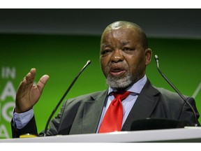 Gwede Mantashe, South Africa's mineral resources and energy minister, speaks on the opening day of the Investing in African Mining Indaba in Cape Town, South Africa, on Monday, May 9, 2022. Mining executives, investors and government ministers are meeting in Cape Town for the African Mining Indaba, the continent's biggest gathering of one of its most vital industries.