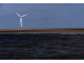 An offshore wind turbine at the Scroby Sands Wind Farm, operated by E.ON SE, near Great Yarmouth, UK, on Friday, May 13, 2022. The UK will introduce new laws for energy to enable a fast build out of renewables and nuclear power stations as set out in the government's energy security strategy last month. Photographer: Chris Ratcliffe/Bloomberg