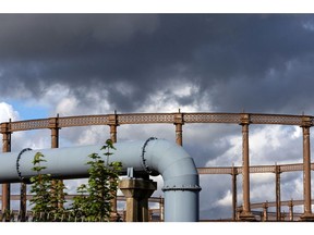 A non-operational gasholder at Bromley-by-Bow in London, UK, on Wednesday, May 25, 2022. Britain is in talks to reopen its biggest natural gas storage site as the war in Ukraine threatens to deepen the nation's energy crisis this winter, according to people familiar with the matter. Photographer: Chris Ratcliffe/Bloomberg