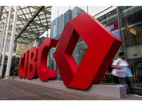 A Canadian Imperial Bank of Commerce (CIBC) branch in downtown Toronto, Ontario, Canada, on Monday, May 30, 2022. CIBC Chief Executive Officer Victor Dodig has said the bank will invest in technology and front-line, revenue-generating employees this year to help spur growth.