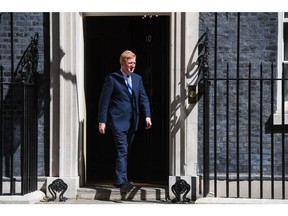 Oliver Dowden, U.K. minister without portfolio, departs following a weekly meeting of cabinet ministers at 10 Downing Street in London, UK, on Tuesday, June 7, 2022. Boris Johnson sought to draw a line under the controversy that's been threatening his leadership, though the scale of a mutiny against the British prime minister suggests his days may be numbered.
