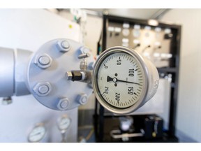 The pressure gauge of a wellhead valve at the Uniper SE Bierwang Natural Gas Storage Facility in Muhldorf, Germany, on Friday, June 10, 2022. Uniper is playing a key role in helping the government set up infrastructure to import liquified natural gas to offset Russian deliveries via pipelines.