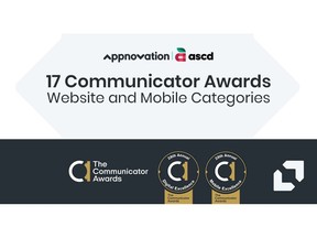 Appnovation Wins 17 Communicator Awards in Website and Mobile Categories