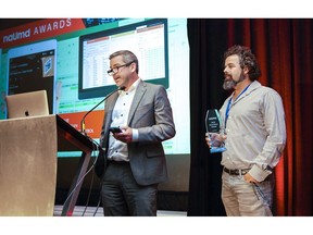 Aptean's Per Bringle and Justin Hershoran accept NAUMD's Software Innovation Award