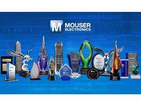 Mouser received 28 top business awards from its manufacturer partners for 2021 and 2022 performance. Manufacturers cited criteria such as best-in-class global logistics, double-digit sales growth, and fastest new product introductions.