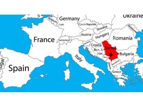 Location of Serbia and the Piskanja boron project