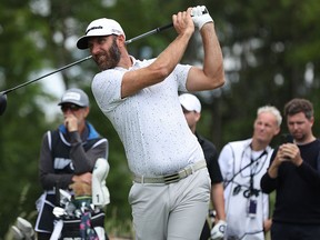 World’s former No. 1 golfer Dustin Johnson in action on June 8 at the inaugural LIV Golf Invitational in St. Albans, England.