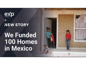 eXp Realty has surpassed its goal to raise $600,000 to build 100 new homes in Morelos, Mexico.
