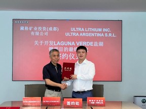 Ultra Lithium and Zangge enter definitive agreement