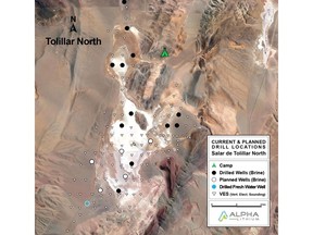 Salar de Tolillar Drill and VES Locations