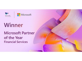 Financial Services 2022 Microsoft Partner of the Year Award