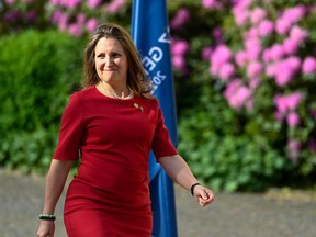 Finance Chrystia Freeland at a G7 meeting in May.