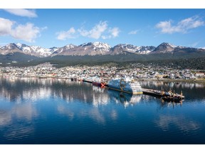 The port city of Ushuaia, Tierra del Fuego, Argentina. Photographer: Joel Reyero/picture alliance/Getty Images