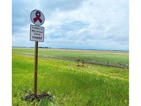 The family of Marj and Gord Classen worked with MADD Canada to have a memorial road sign erected in honour of the couple, who were killed by an impaired driver in 2020.