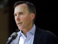 Finance Minister Bill Morneau during a press conference in Toronto.