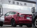 FILE - A 2021 Model 3 sedan: The National Highway Traffic Safety Administration said Thursday that it's upgrading the probe  of the electric vehicle maker and automated systems that perform at least some driving tasks.