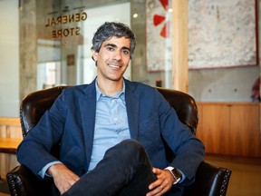 In this image provided by Yelp, Yelp CEO Jeremy Stoppelman poses in 2019 in the company's former headquarters in San Francisco.