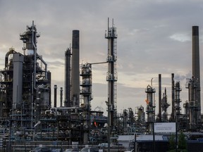 An Imperial Oil Ltd. refinery near the Enbridge Line 5 pipeline in Sarnia, Ont.