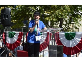 Silvia Chiave, Consulate General of Italy in Los Angeles, participates in the Marathon ItalyRunLA Fun Run 5k, organized by the Consulate General of Italy in Los Angeles and the Little Italy Association of Los Angeles (LILAA), on Sunday, June. 05, 2022 in San Pedro, Calif. (Jordan Strauss/AP Images)