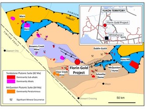 Location of Florin Gold Project