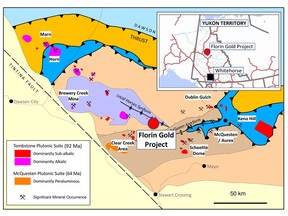 Figure 1: Location of Florin Gold Project
