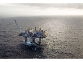 The Troll A natural gas platform, operated by Statoil ASA, stands in the North Sea, Norway, Photographer: Krister Soerboe/Bloomberg