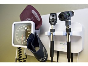 Medical examination tools hang on a wall in an exam room at Perry Memorial Hospital in Princeton, Illinois, U.S., on Wednesday, Oct. 11, 2017. Senate in both political parties say they've reached agreement on fixes to stabilize Obamacare just two weeks before Americans start signing up for 2018 coverage. Photographer: Daniel Acker/Bloomberg