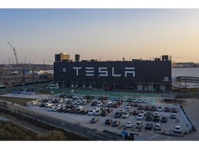 The Tesla Gigafactory in Shanghai, China, on Friday, Dec. 25, 2020.