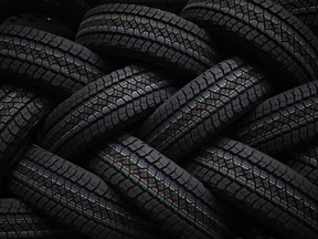 Automotive tires stacked at the Continental Tire distribution center in Sumter, South Carolina, U.S., on Tuesday, March 23, 2021. The U.S. Census Bureau released wholesale inventories figures on March 26. Photographer: Luke Sharrett/Bloomberg