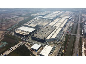 Aerial view of Tesla Shanghai Gigafactory Photographer: Getty Images/China News Service