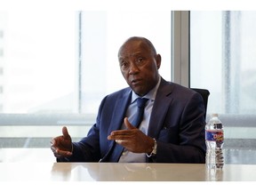 Sylvester Turner, mayor of Houston, speaks during an interview in Houston, Texas, US, on Tuesday, June 21, 2022. Turner said the city's fiscal picture is strong even as many economists brace for an economic slowdown.