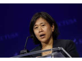 Katherine Tai, US trade representative, speaks during the SelectUSA Investment Summit in National Harbor, Maryland, US, on Tuesday, June 28, 2022. The summit is dedicated to promoting foreign direct investment (FDI) and has directly impacted more than $57.9 billion in new US investment projects, according to the organizers.