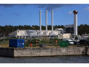 The gas receiving compressor station of the Nord Stream 1 natural gas pipeline in Lubmin, Germany, on Monday, July 11, 2022. Russian natural gas shipments to Europe via the Nord Stream pipeline to Germany are due to stop on Monday because of planned annual maintenance.