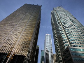 Bank towers in Toronto's financial district.