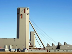 BHP Group's Jansen potash mine shaft in Saskatchewan. The mining giant is ramping up production of what will be one of the biggest potash mines in the world.