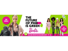 The Future of Pink is Green®: Barbie® Introduces New Dr. Jane Goodall and Eco-Leadership Team Certified CarbonNeutral® Dolls Made from Recycled Ocean-Bound Plastic