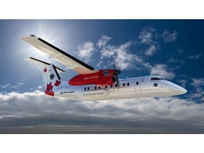 The Pratt & Whitney Canada Regional Hybrid-Electric Demonstrator is based on a De Havilland Canada Dash 8 experimental aircraft