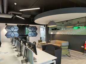 TELUS International's US$1.5 million investment into the site in Ballina features new meeting spaces for team member collaboration, ergonomically-designed work spaces, a dedicated space for bike storage with access to shower facilities, a canteen stocked with healthy snacks and refreshments, as well as a snooker table and stunning views of the River Moy.