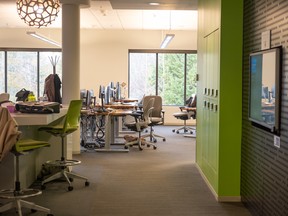 An empty Microsoft office in Washington.